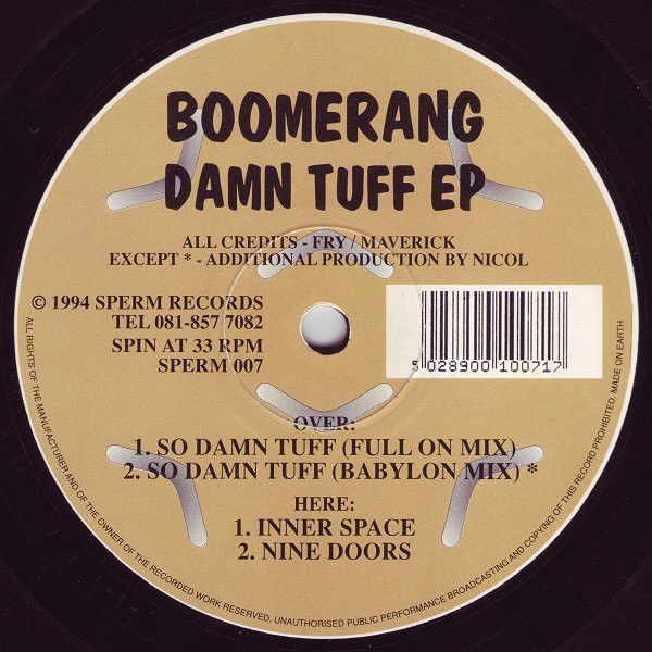 Boomerang - Damn Tuff EP - Sperm Records