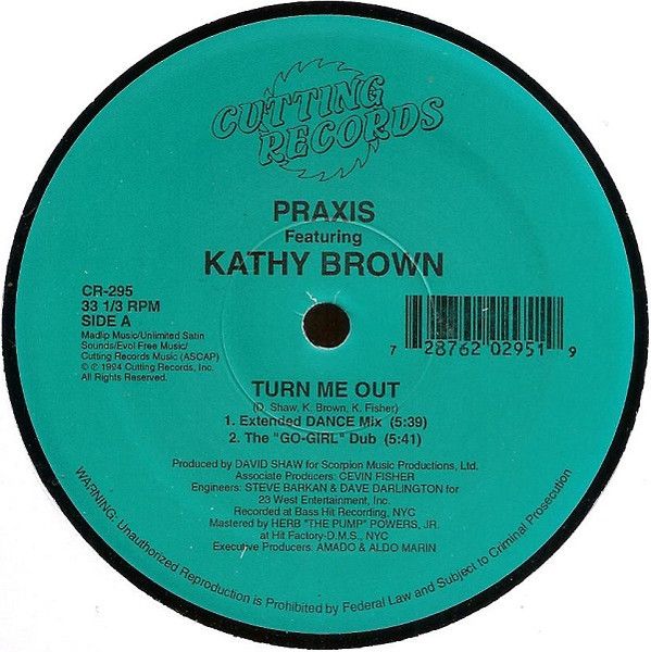 Praxis Featuring Kathy Brown - Turn Me Out - Cutting Records