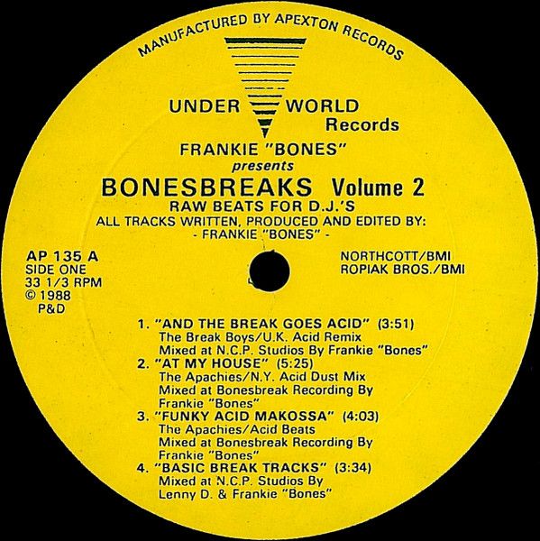 Frankie Bones Presents Bonesbreaks - Volume 2 (Raw Beats For D.J.'s) - Underworld Records