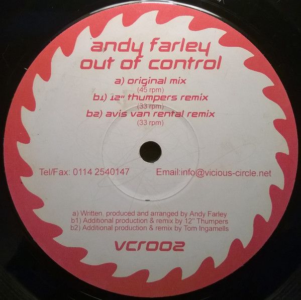 Andy Farley - Out Of Control - Vicious Circle Recordings