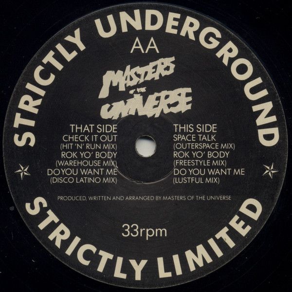 Masters Of The Universe - Check It Out / Space Talk - Strictly Underground Records