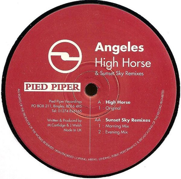 Angeles - High Horse (& Sunset Sky Remixes) - Pied Piper Records