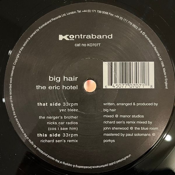 Big Hair - The Eric Hotel - Kontraband