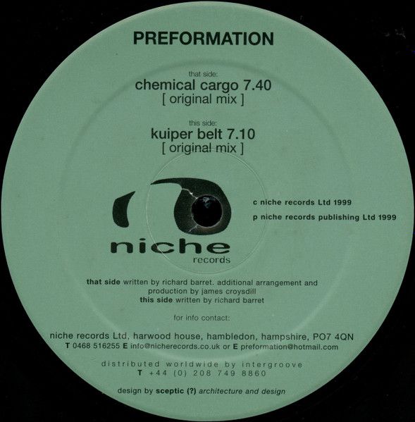 Preformation - Chemical Cargo - Niche