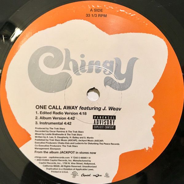 Chingy - One Call Away / Bagg Up - Capitol Records