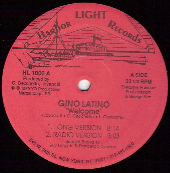 Gino Latino - Welcome / Yo - Harbor Light Records