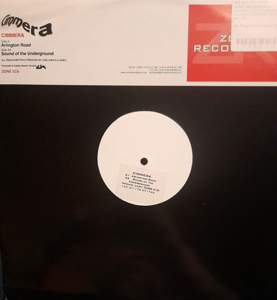 Cimmera - Arlington Road / Sound Of The Underground - Zone Recordings