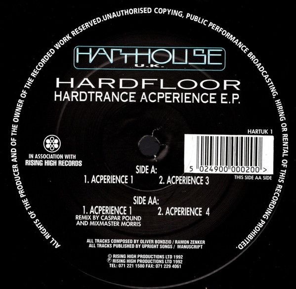 Hardfloor - Hardtrance Acperience E.P. - Harthouse U.K.