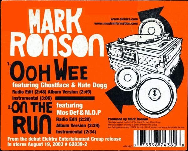 Mark Ronson - Ooh Wee / On The Run - Elektra