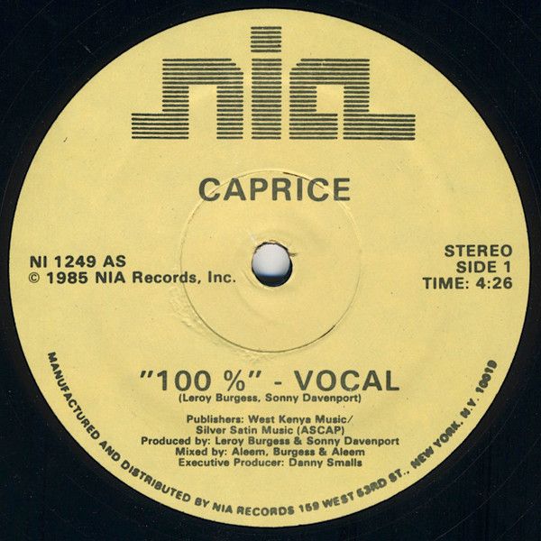 Caprice - 100% - NIA Records