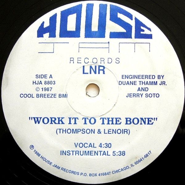LNR - Work It To The Bone - House Jam Records