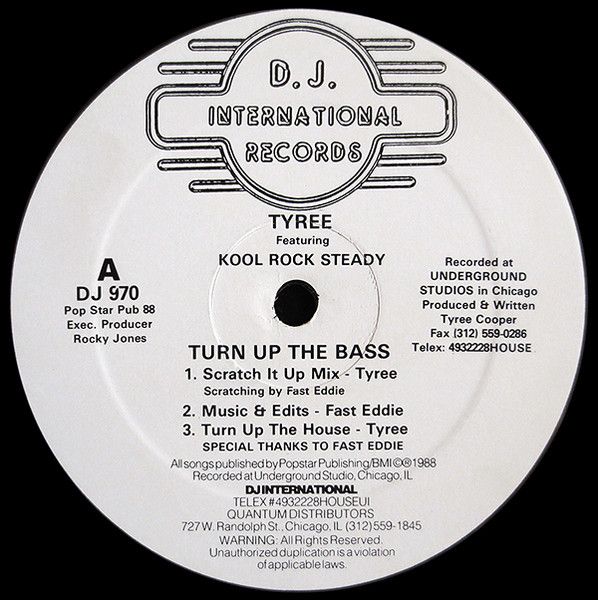 Tyree Cooper Featuring Kool Rock Steady - Turn Up The Bass - D.J. International Records