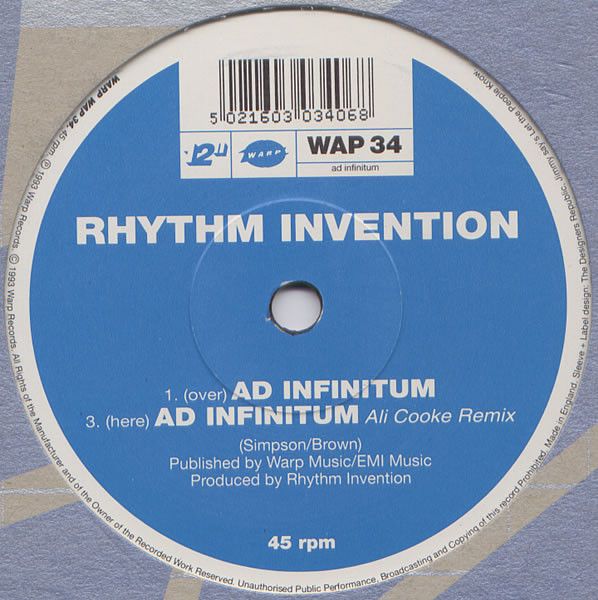 Rhythm Invention - Ad Infinitum - Warp Records