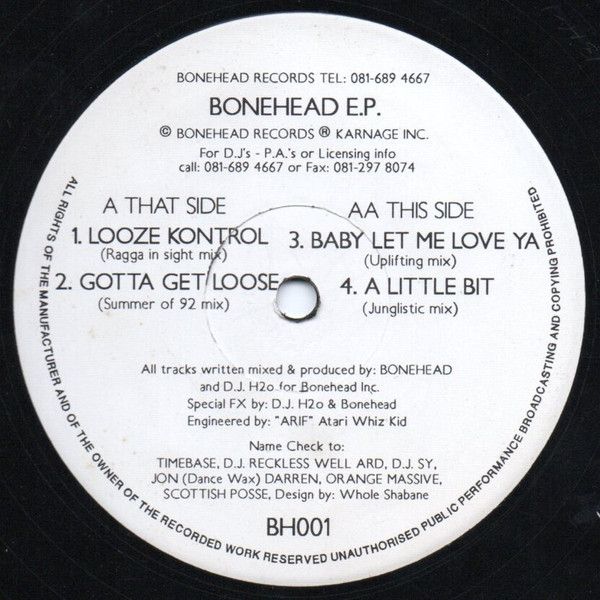 Bonehead - Bonehead E.P. - Bonehead Records