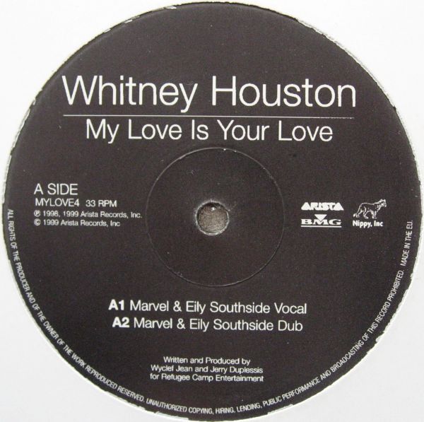Whitney Houston - My Love Is Your Love / It's Not Right But It's Okay - Arista