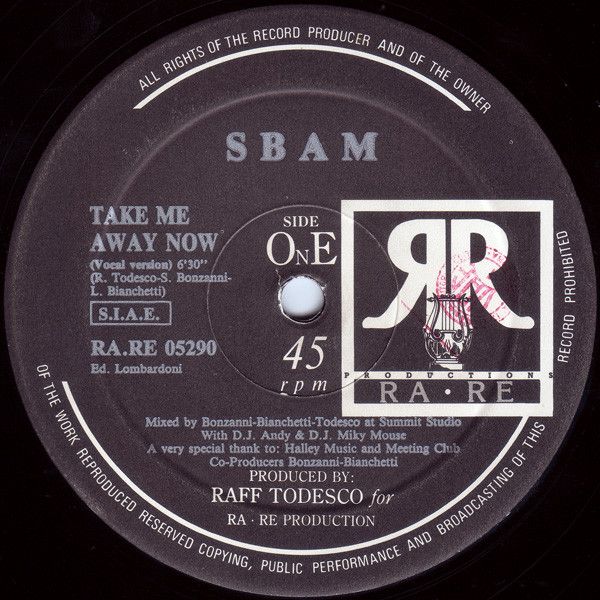 S-Bam - Take Me Away Now - RA - RE Productions