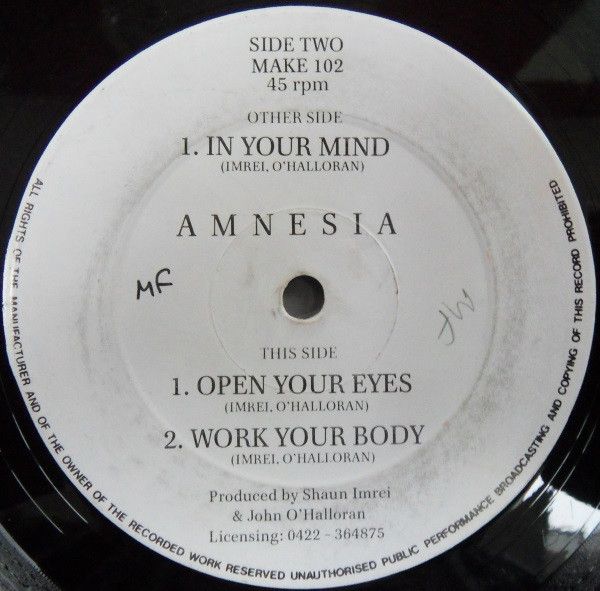 Amnesia - In Your Mind - Creative Rhythm Records