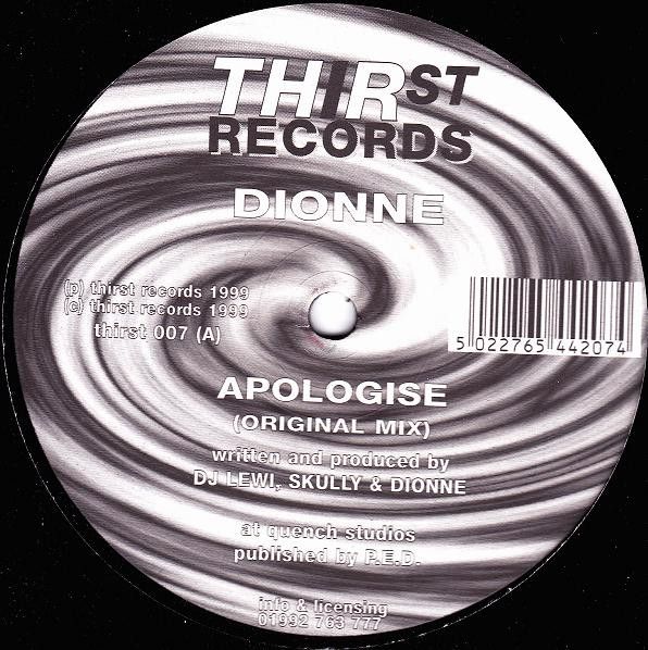 Dionne - Apologise - Thirst Records