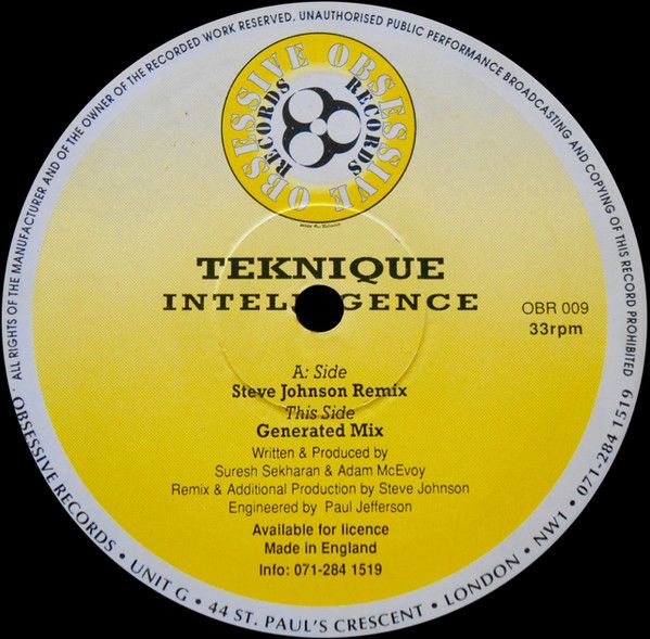 Teknique - Intelligence - Obsessive Records