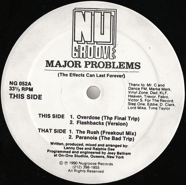 Major Problems - The Effects Can Last Forever - Nu Groove Records