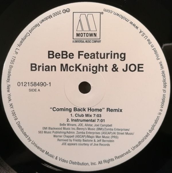 BeBe Winans Featuring Brian McKnight & JOE - Coming Back Home - Motown