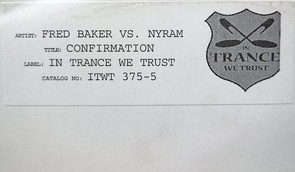 Fred Baker vs. Nyram - Confirmation - In Trance We Trust