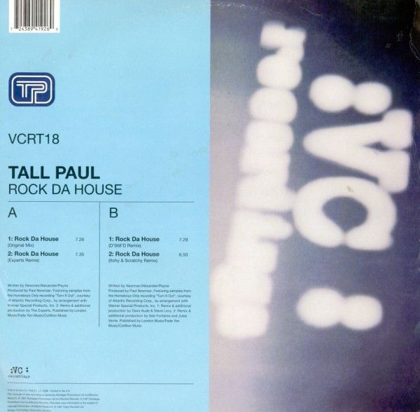 Tall Paul - Rock Da House - VC Recordings