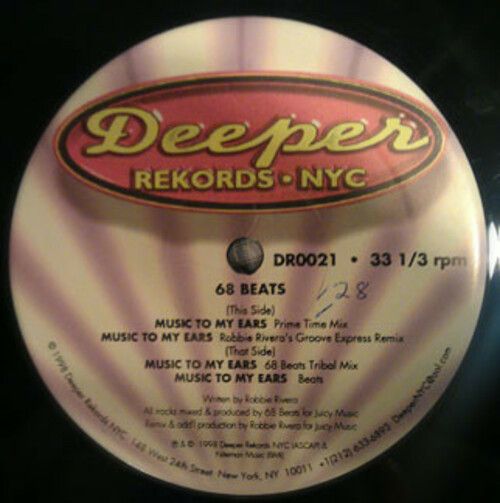 68 Beats - Music To My Ears - Deeper Records