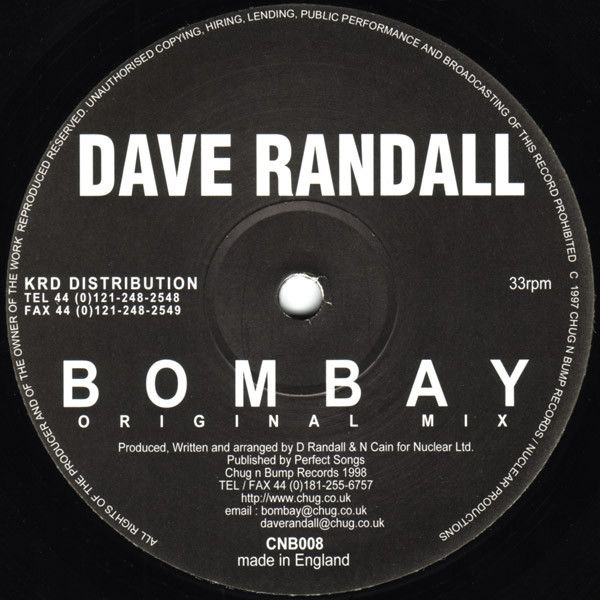 Dave Randall - Bombay - Chug N Bump Records