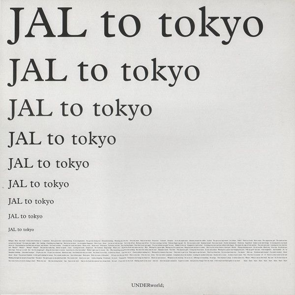 Underworld - JAL To Tokyo - Underworldlive.com