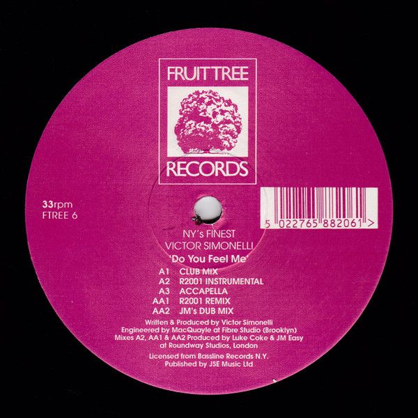 NY's Finest / Victor Simonelli - Do You Feel Me - Fruittree Records