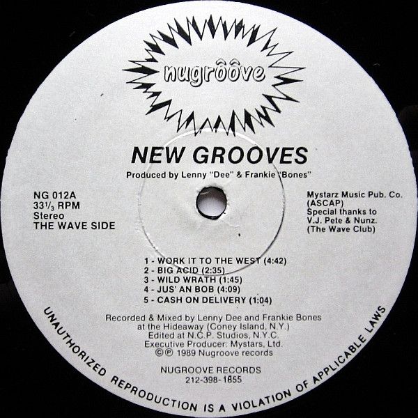 New Grooves - Work It To The West - Nu Groove Records