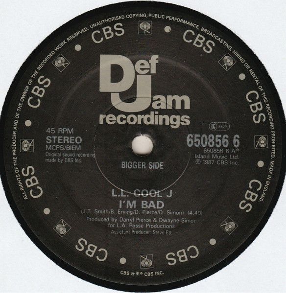 LL Cool J - I'm Bad - Def Jam Recordings