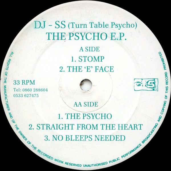 DJ SS - The Psycho E.P. - Formation Records