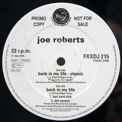 Joe Roberts - Joe Roberts - Back In My Life - FFRR