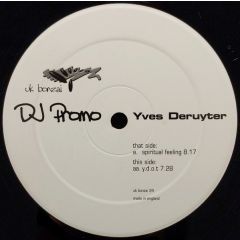 Yves Deruyter - Yves Deruyter - Spiritual Feeling - UK Bonzai