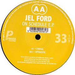 Jel Ford - On Schedule EP - Primate