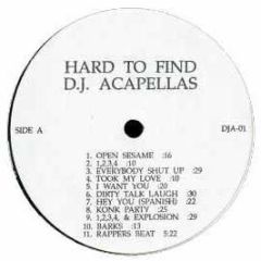 Hard To Find - DJ Acappellas - Dja 01