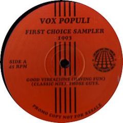 Vox Populi - First Choice Sampler Vol.1 - First Choice