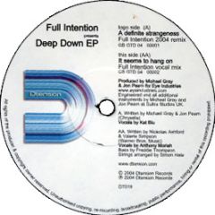 Full Intention - Deep Down EP - Dtension 