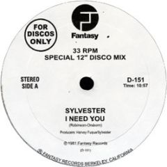 Sylvester - I Need You / Over And Over - Fantasy Re-Press
