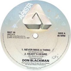Don Blackman - Hearts Desire / Never Miss A Thing - Arista