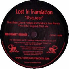 Lost In Translation - Syquest - Red Monkey Records