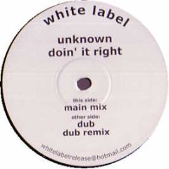 Unknown Artist - Doin' It Right - DJP