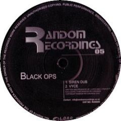 Black Ops - Siren Dub - Random Recordings