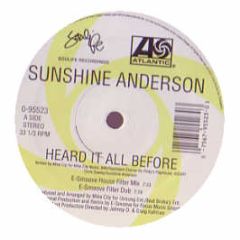 Sunshine Anderson - Heard It All Before (House Mixes) - Atlantic