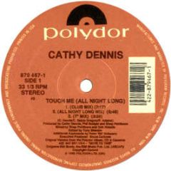 Cathy Dennis - Touch Me (All Night Long) - Polydor