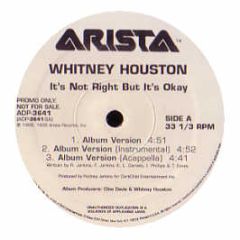 Whitney Houston - Its Not Right But Its Okay - Arista