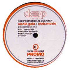 Nikola Gala & Chris Mozio - Colourless EP - Deep Records