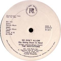 Invitations - We Don't Allow - Red Greg
